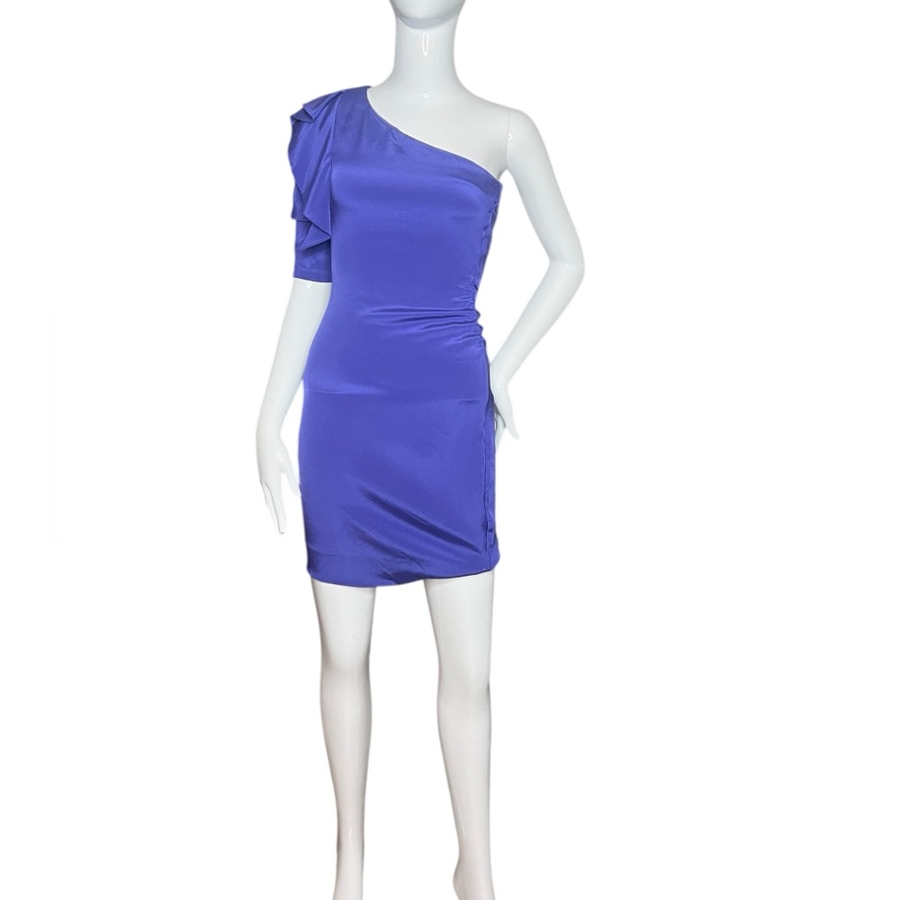 💙𝐃𝐈𝐀𝐍𝐄 𝐕𝐎𝐍 𝐅𝐔𝐑𝐒𝐓𝐄𝐍𝐁𝐄𝐑𝐆 One Shoulder periwinkle dress